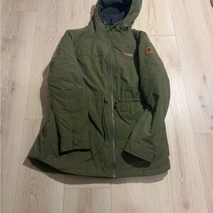 Columbia Forest Green Jacket with Logo Patches